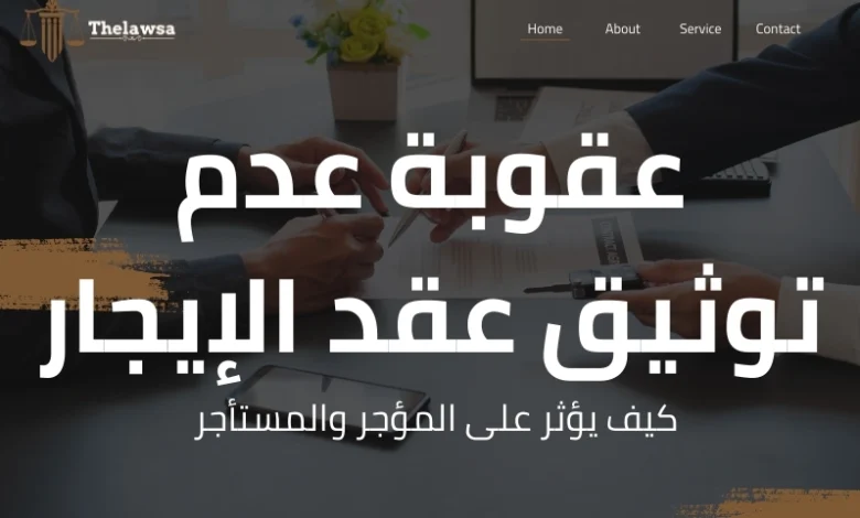 عقوبة عدم توثيق عقد الإيجار