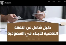 النفقة الماضية للأبناء