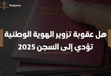 عقوبة تزوير الهوية الوطنية
