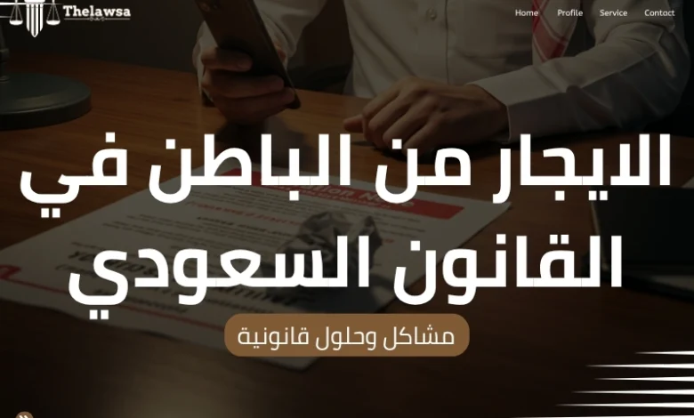 الايجار من الباطن في القانون السعودي