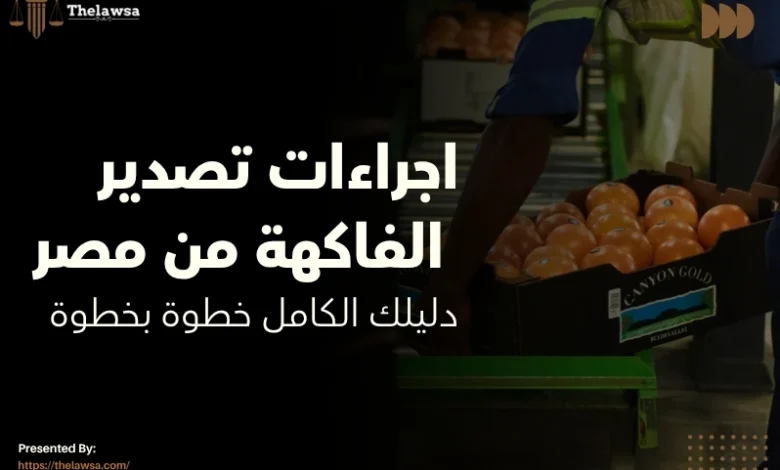 اجراءات تصدير الفاكهة من مصر