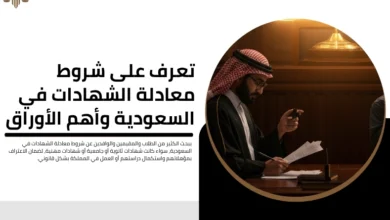 شروط معادلة الشهادات في السعودية