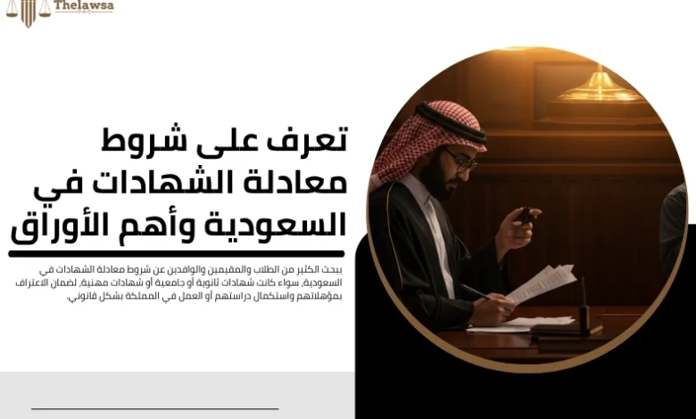 شروط معادلة الشهادات في السعودية