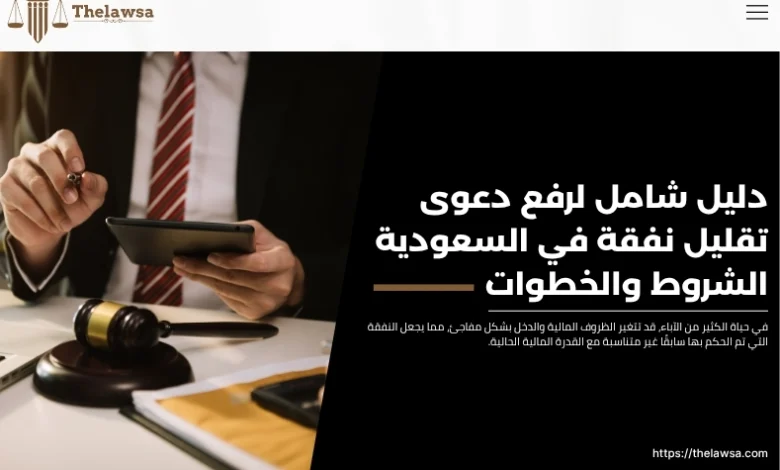 دعوى تقليل نفقة