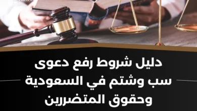 شروط رفع دعوى سب وشتم في السعودية