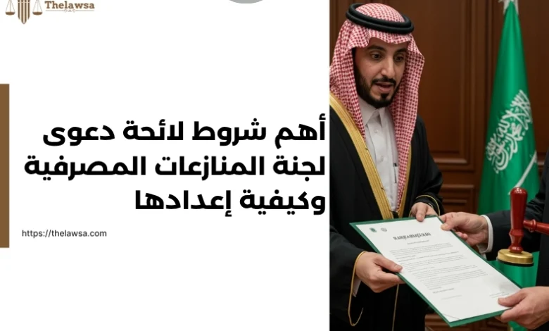 لائحة دعوى لجنة المنازعات المصرفية