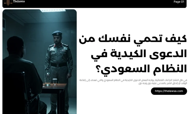 الدعوى الكيدية في النظام السعودي