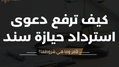 دعوى استرداد حيازة سند لأمر