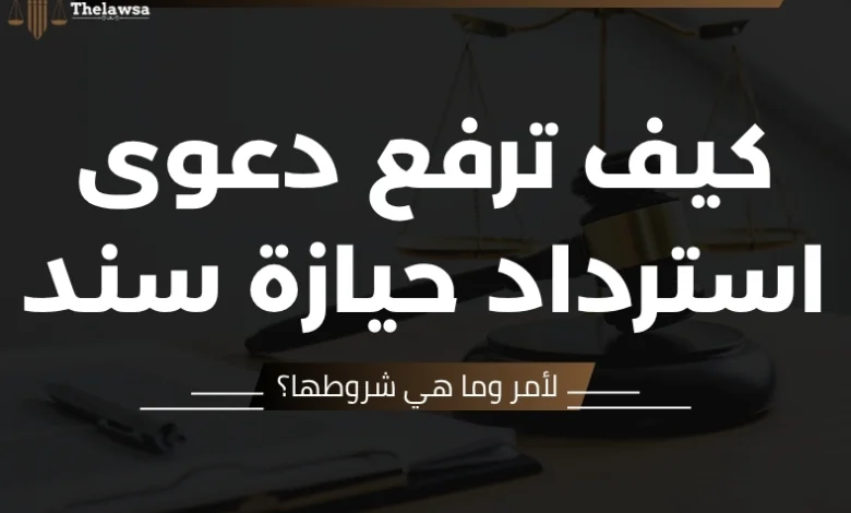 دعوى استرداد حيازة سند لأمر
