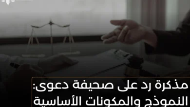 مذكرة رد على صحيفة دعوى