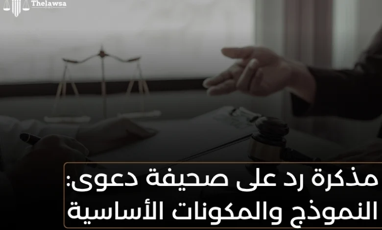 مذكرة رد على صحيفة دعوى