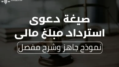 صيغة دعوى استرداد مبلغ مالى