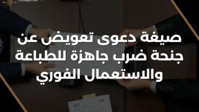 صيغة دعوى تعويض عن جنحة ضرب