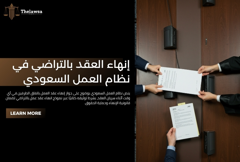نموذج انهاء عقد عمل بالتراضي