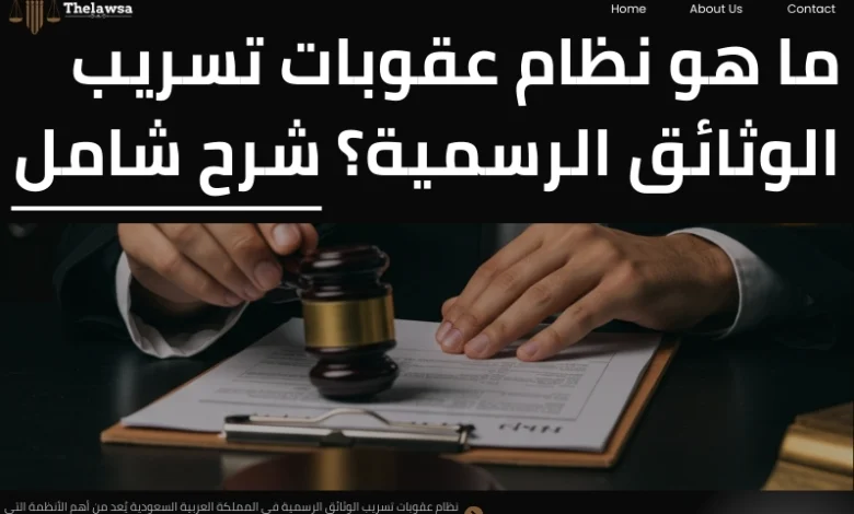 نظام عقوبات تسريب الوثائق الرسمية
