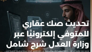 تحديث صك عقاري للمتوفي