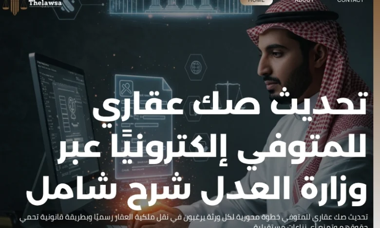 تحديث صك عقاري للمتوفي
