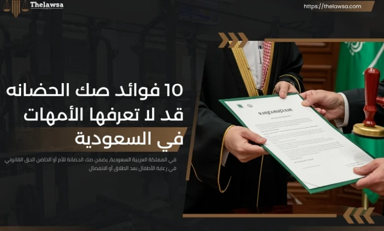فوائد صك الحضانه