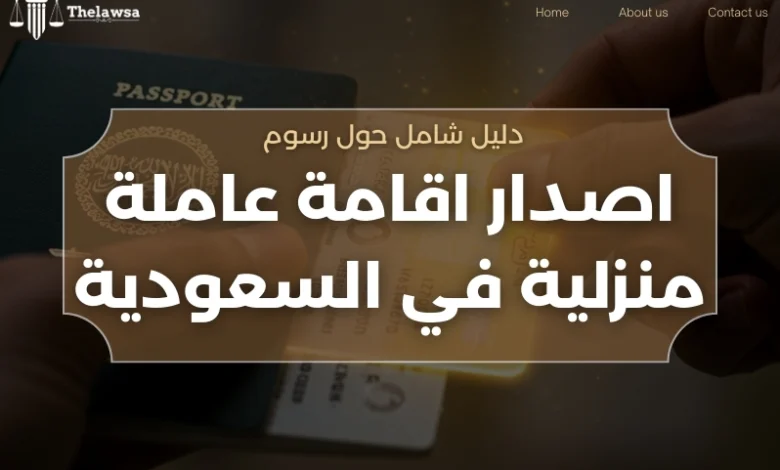 رسوم اصدار اقامة عاملة منزلية