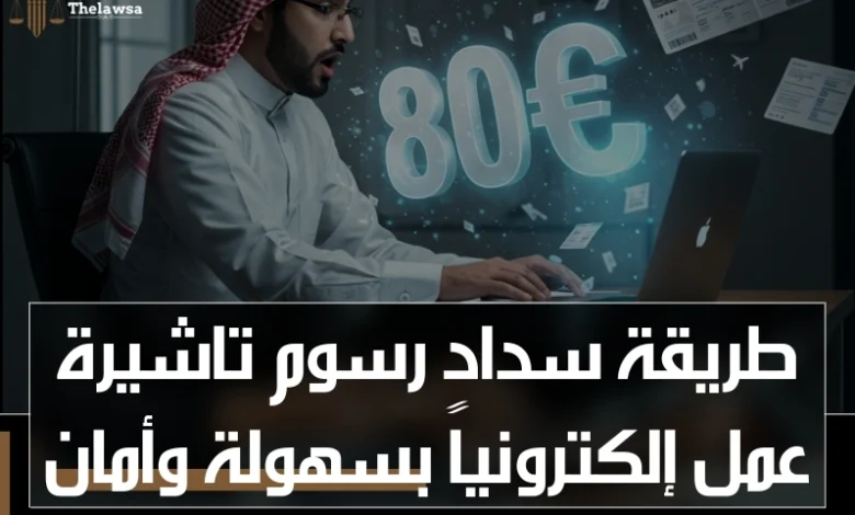 طريقة سداد رسوم تاشيرة عمل