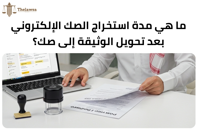 تحويل الوثيقة إلى صك