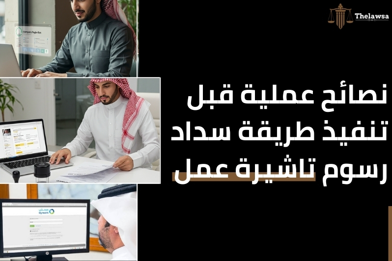 طريقة سداد رسوم تاشيرة عمل