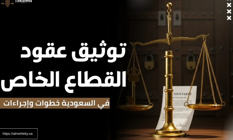 توثيق عقود القطاع الخاص