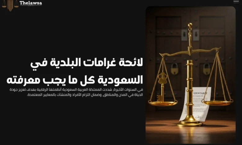 لائحة غرامات البلدية