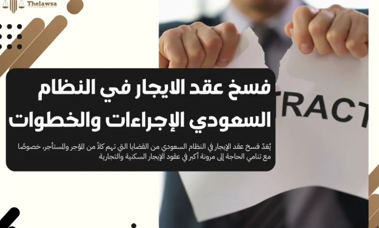 فسخ عقد الايجار في النظام السعودي