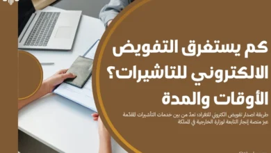 التفويض الالكتروني للتاشيرات