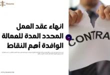 انهاء عقد العمل المحدد المدة
