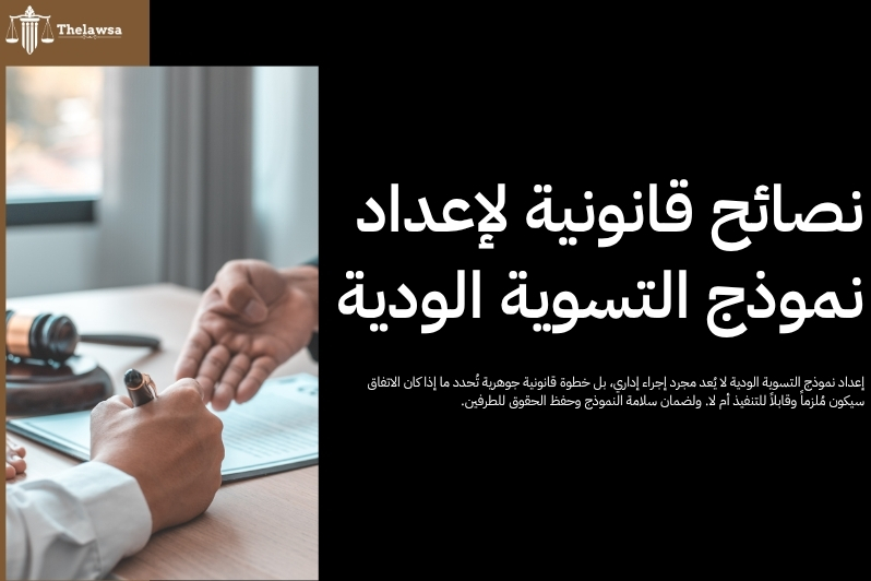 نموذج التسوية الودية