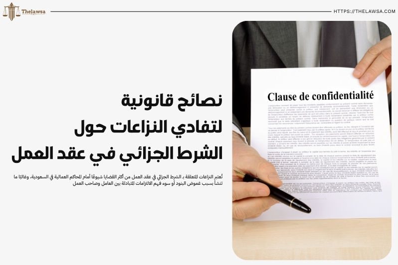 الشرط الجزائي في عقد العمل