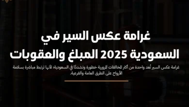 غرامة عكس السير