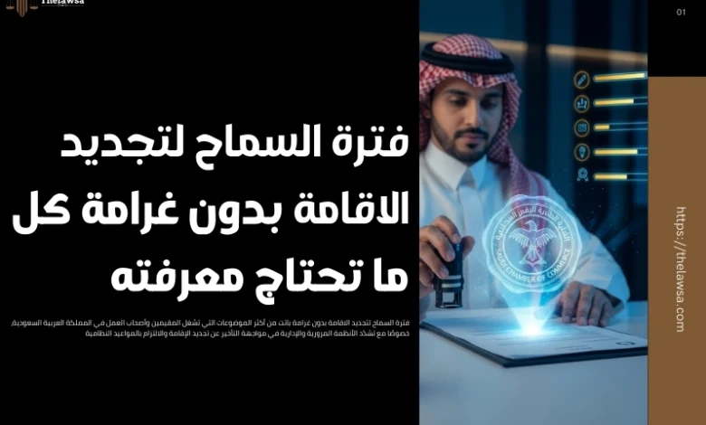 فترة السماح لتجديد الاقامة بدون غرامة