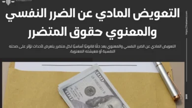 التعويض المادي عن الضرر النفسي والمعنوي