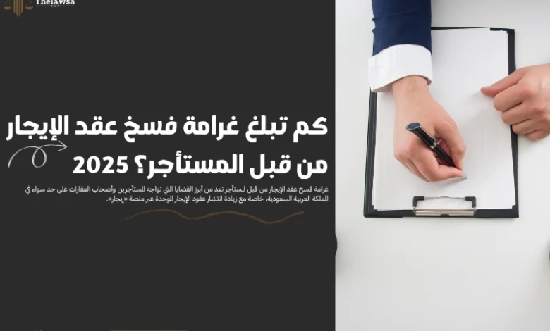 غرامة فسخ عقد الإيجار من قبل المستأجر