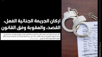 اركان الجريمة الجنائية