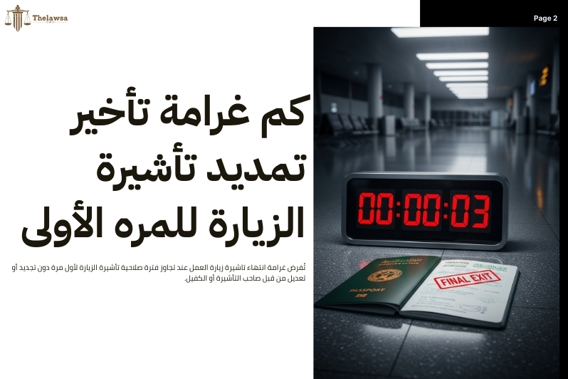 غرامة انتهاء تاشيرة زيارة العمل