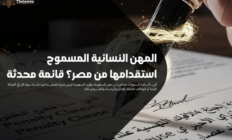 المهن النسائية المسموح استقدامها من مصر