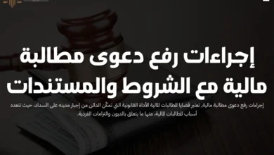 إجراءات رفع دعوى مطالبة مالية