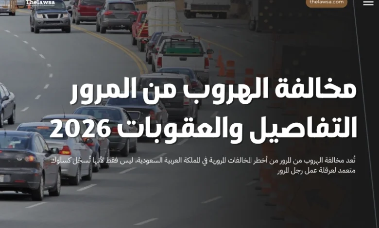 مخالفة الهروب من المرور