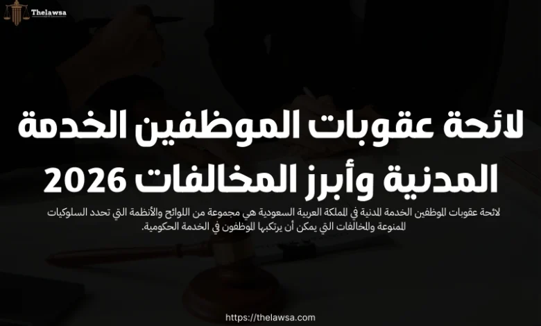 لائحة عقوبات الموظفين الخدمة المدنية