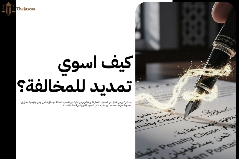 طريقة تمديد المخالفات