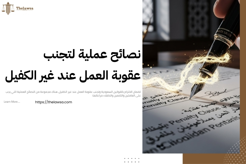 عقوبة العمل عند غير الكفيل