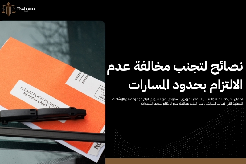 مخالفة عدم الالتزام بحدود المسارات