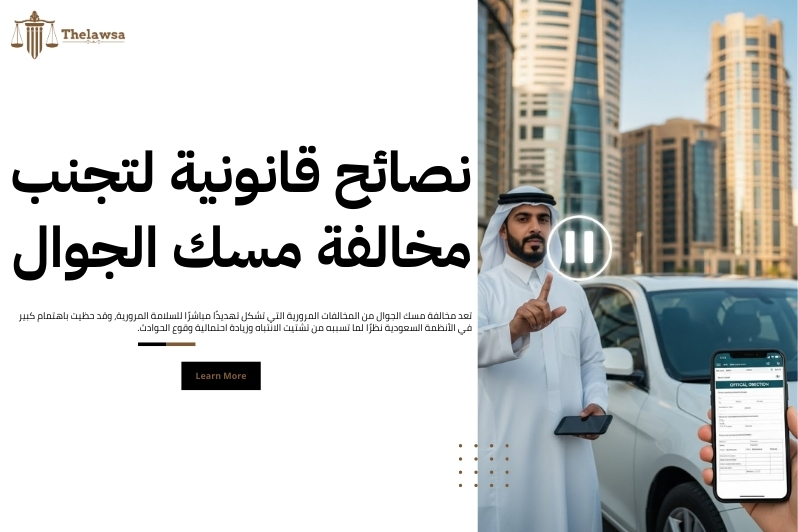 مخالفة مسك الجوال