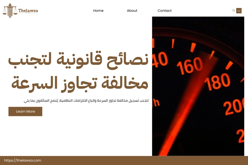 مخالفة تجاوز السرعة