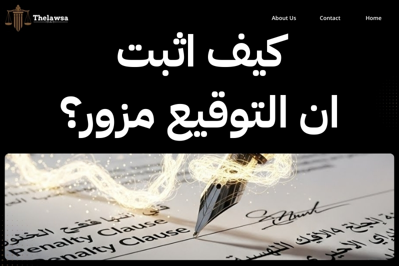 عقوبة تزوير التوقيع