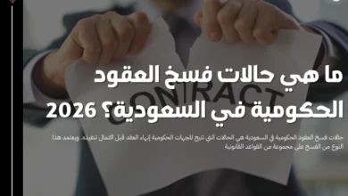 فسخ العقود الحكومية في السعودية